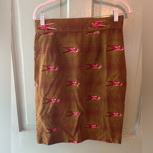 Francis + Benedict Skirt fish print chartreuse